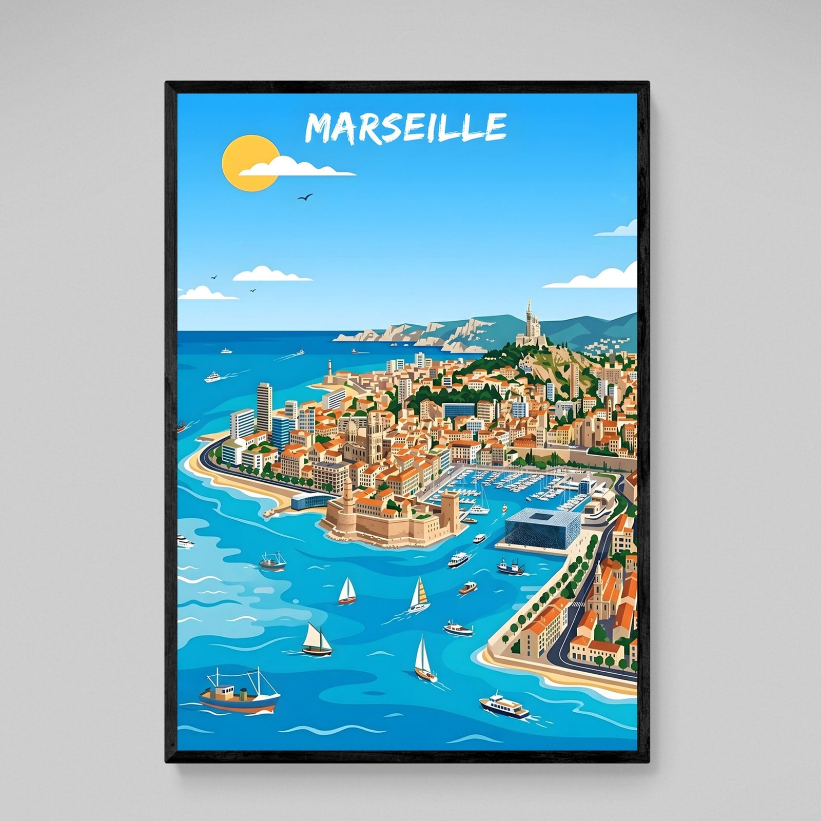 Tableau Moderne Port de Marseille - The Art Avenue