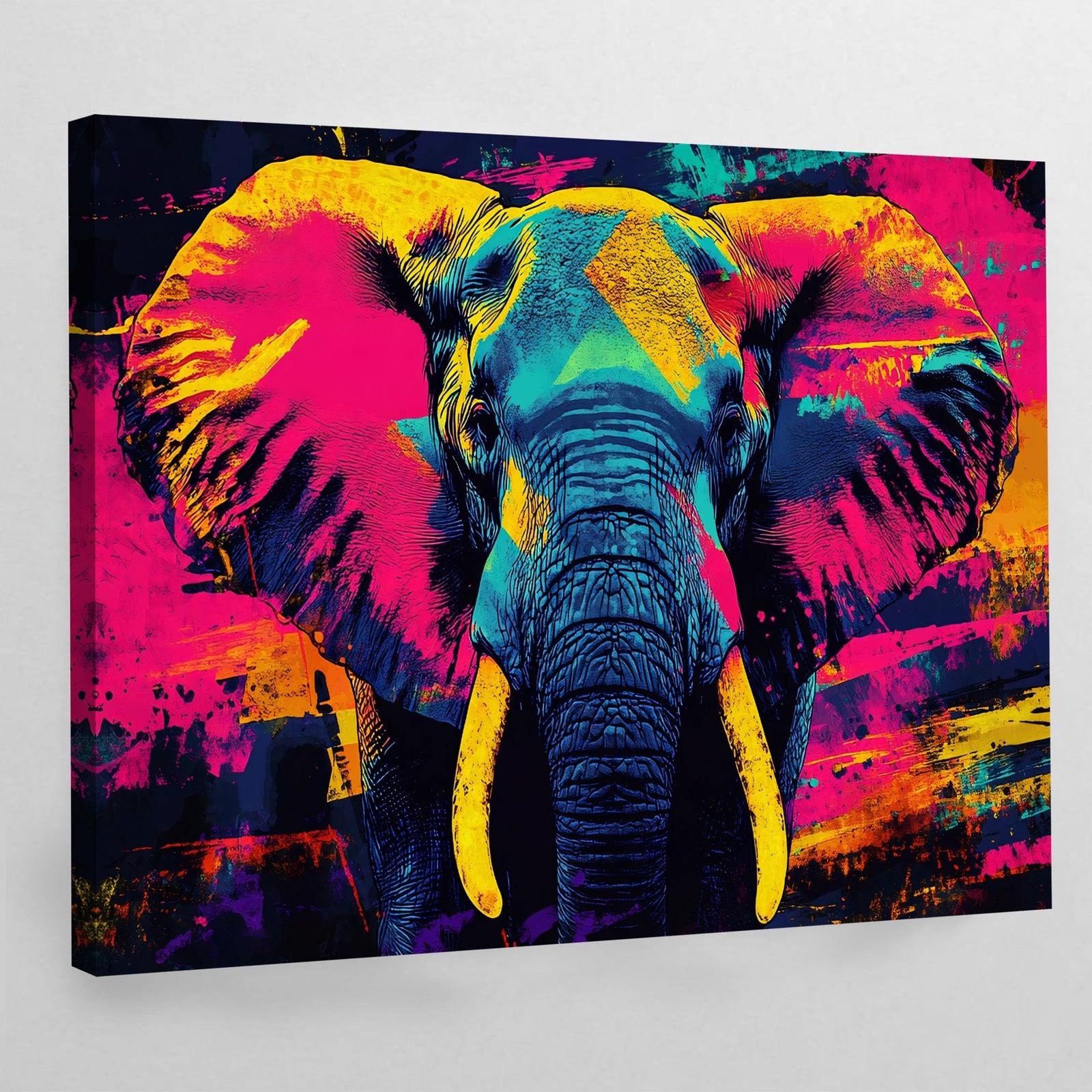 Tableau Multicolore Éléphant - The Art Avenue