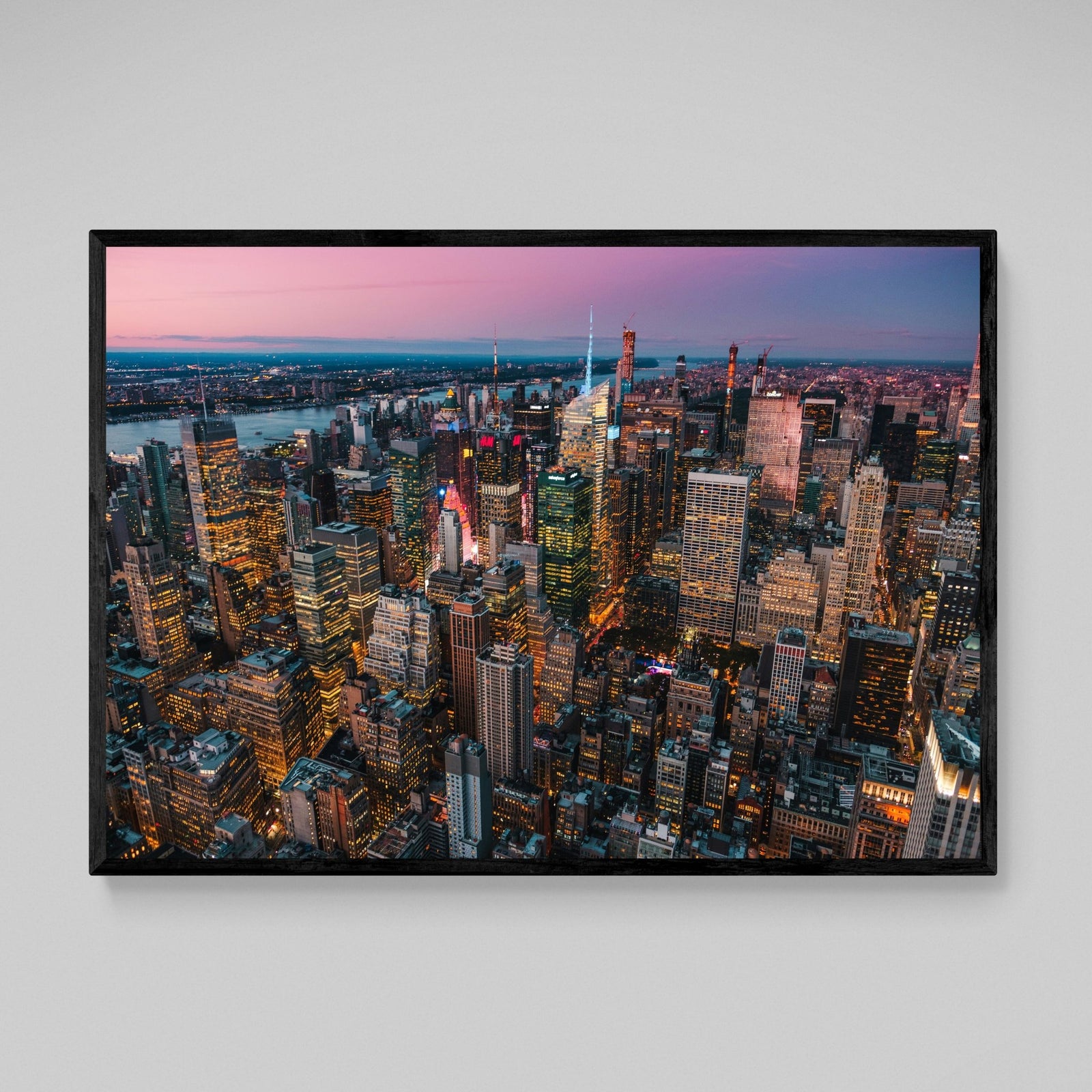 Tableau New York Manhattan Midtown Vue Aérienne Crépuscule - The Art Avenue