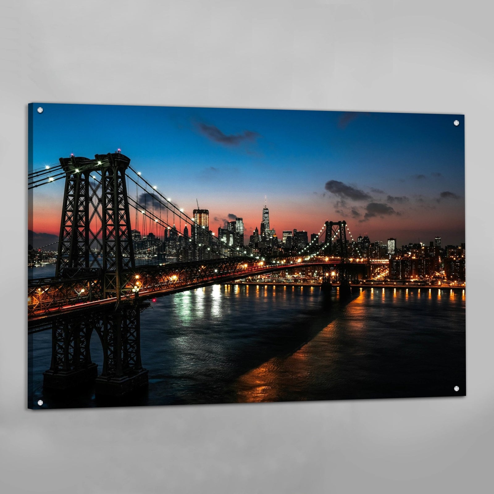 Tableau New York Williamsburg Bridge Skyline - The Art Avenue