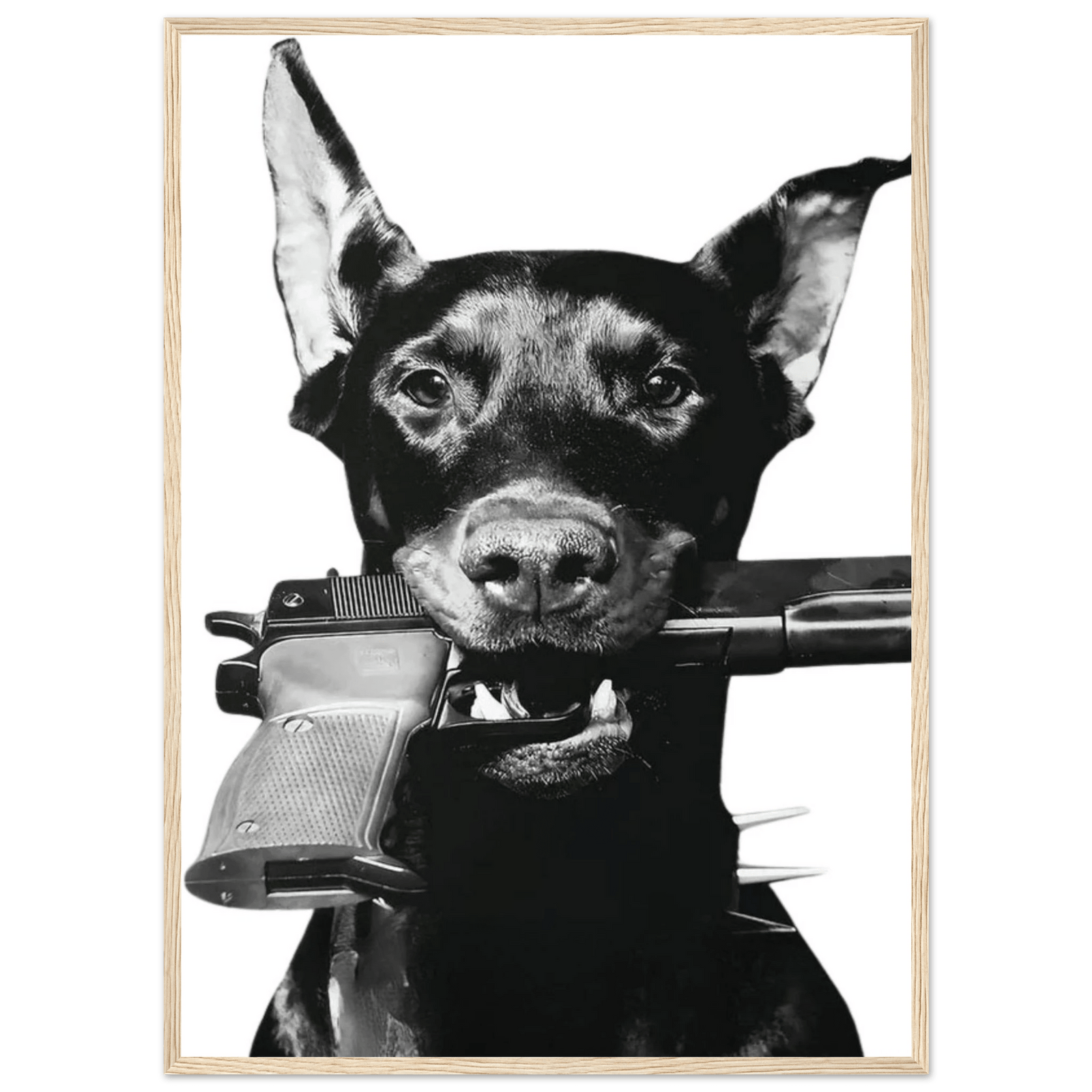 Tableau Noir et Blanc Doberman - The Art Avenue
