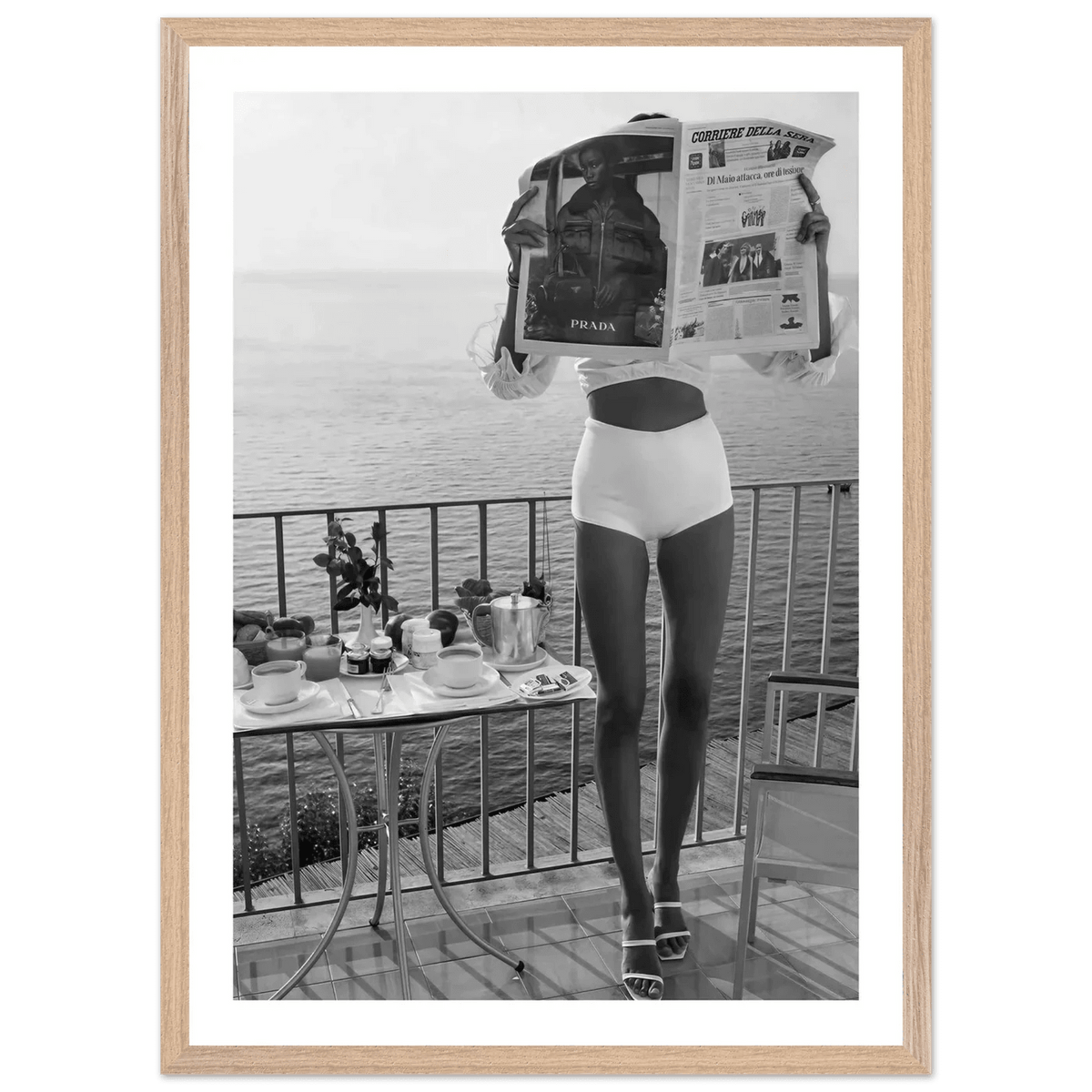 Tableau Noir et Blanc Femme Prada - The Art Avenue