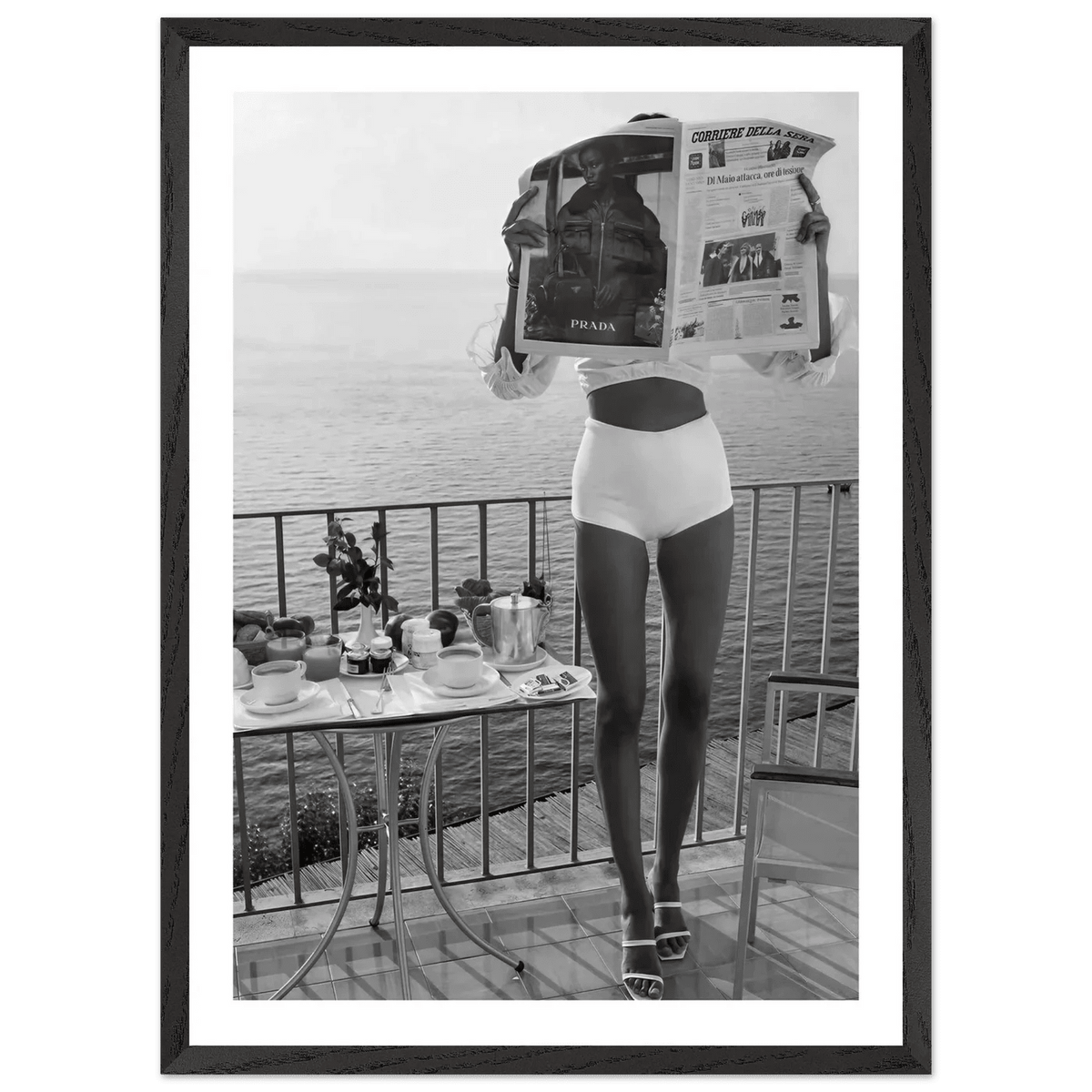 Tableau Noir et Blanc Femme Prada - The Art Avenue