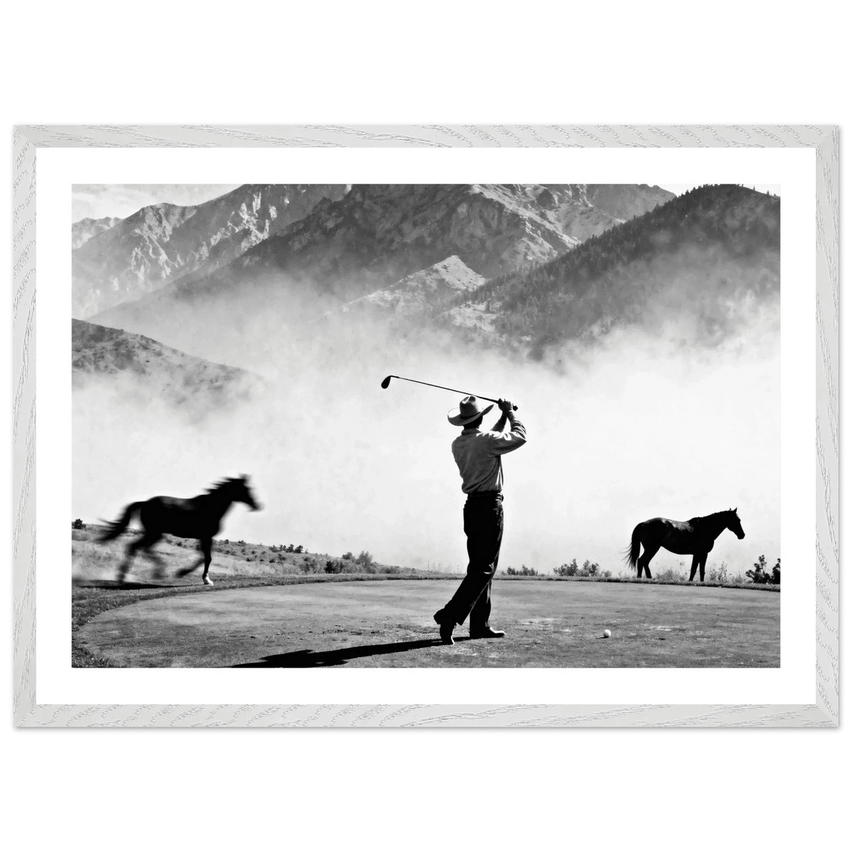 Tableau Noir et Blanc Golf Western - The Art Avenue