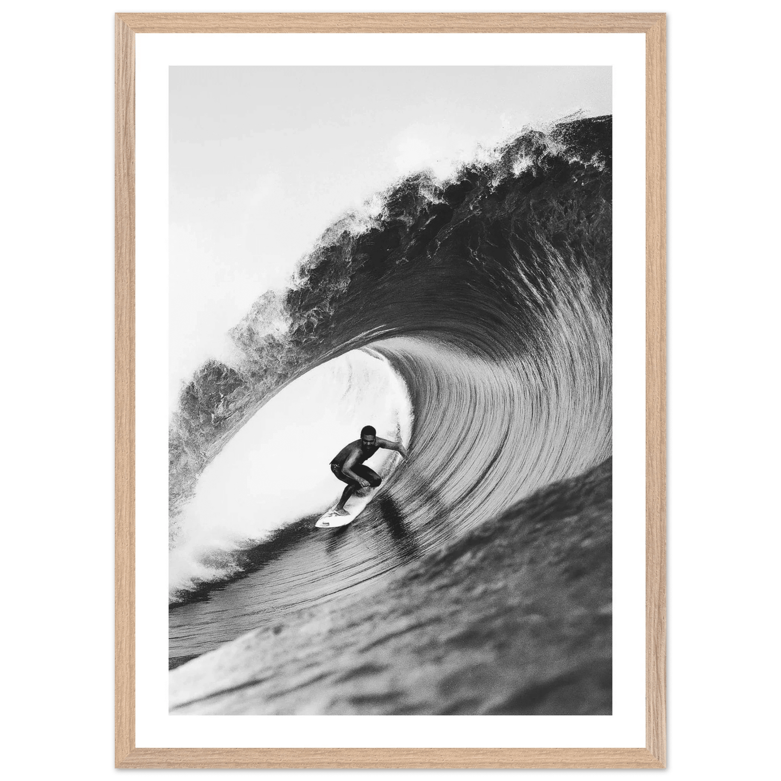 Tableau Noir et Blanc La Vague Parfaite - The Art Avenue