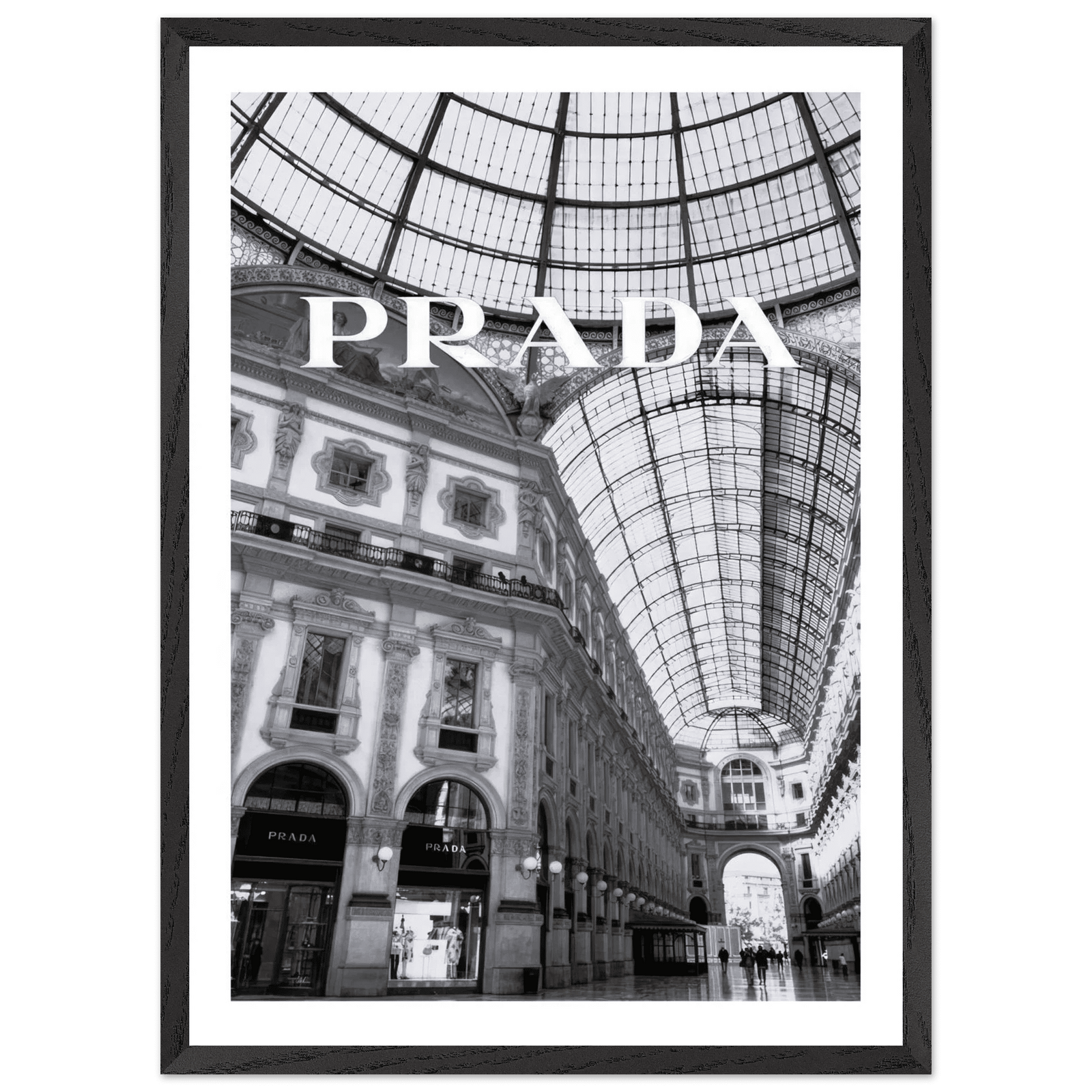 Tableau Noir et Blanc Prada Milan - The Art Avenue