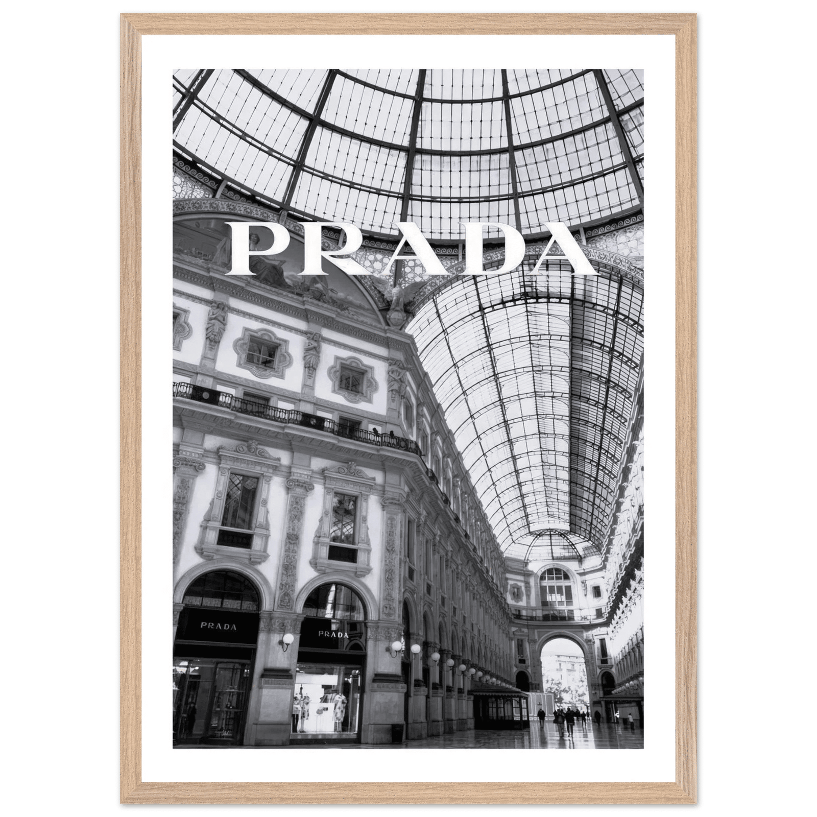 Tableau Noir et Blanc Prada Milan - The Art Avenue