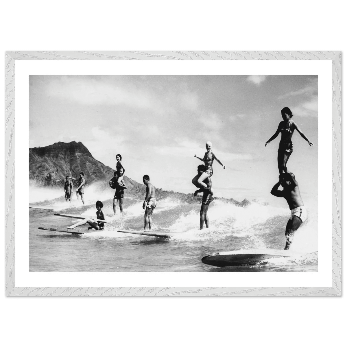 Tableau Noir et Blanc Surf Vintage Hawaï - The Art Avenue