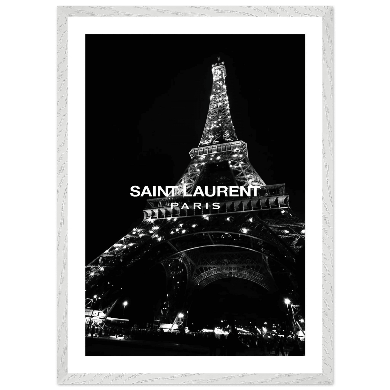 Tableau Noir et Blanc Yves Saint Laurent Paris - The Art Avenue