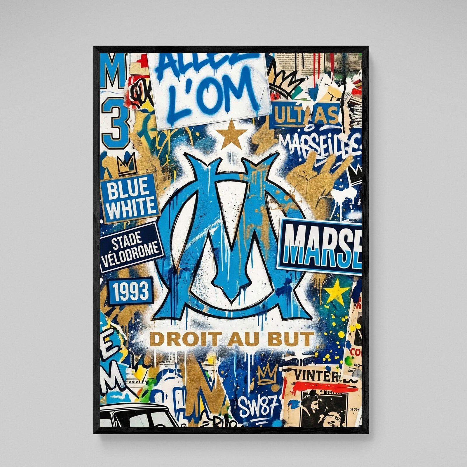 Tableau Olympique de Marseille Graffiti - The Art Avenue