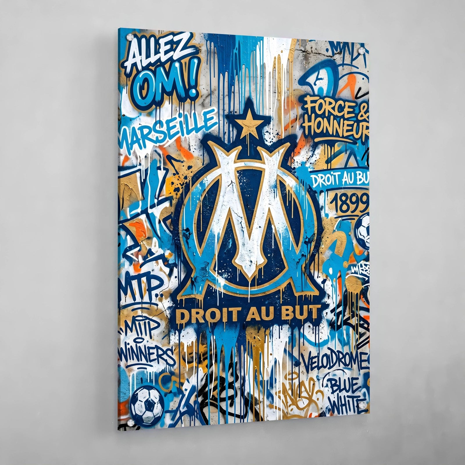 Tableau Olympique de Marseille Street Art - The Art Avenue