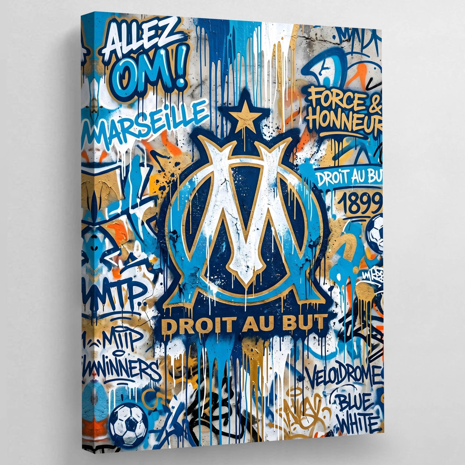 Tableau Olympique de Marseille Street Art - The Art Avenue