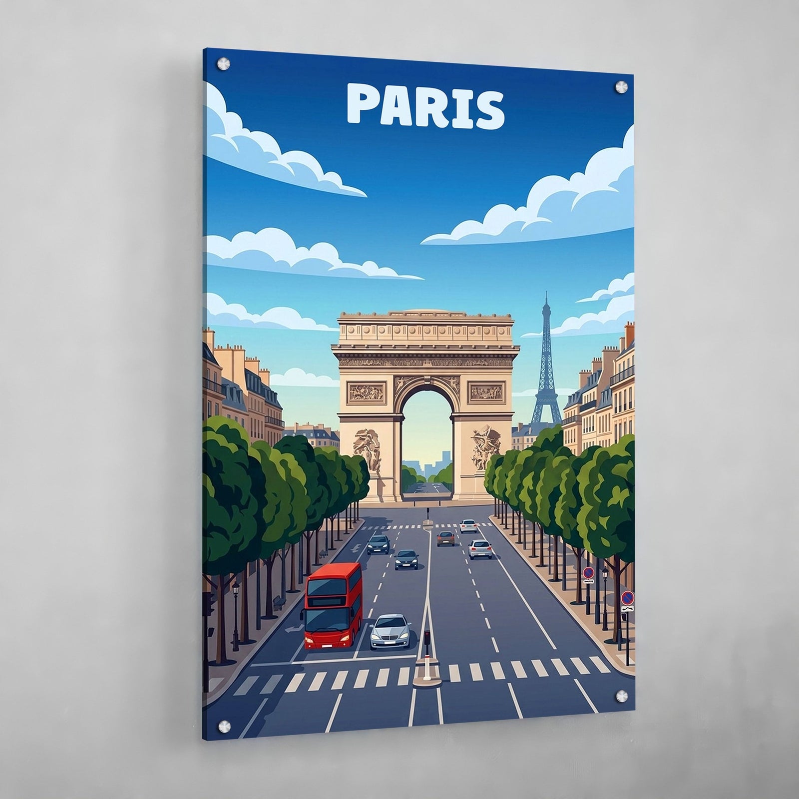 Tableau Paris Arc de Triomphe Illustration - The Art Avenue