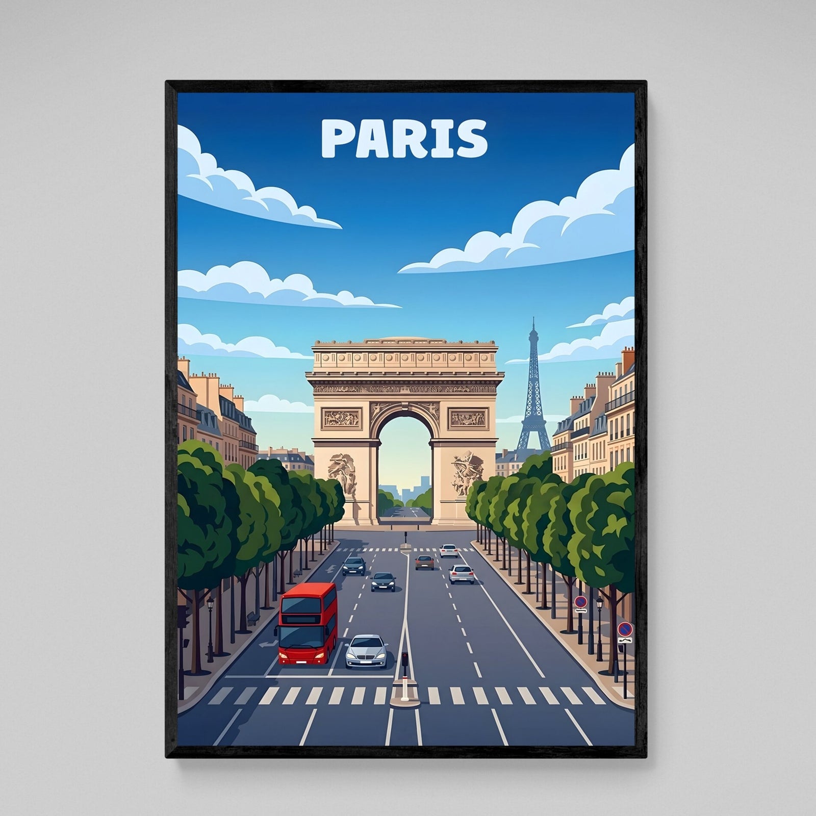 Tableau Paris Arc de Triomphe Illustration - The Art Avenue