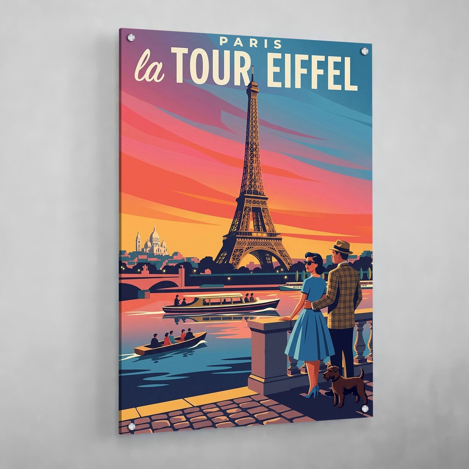 Tableau Paris La Tour Eiffel Vintage - The Art Avenue
