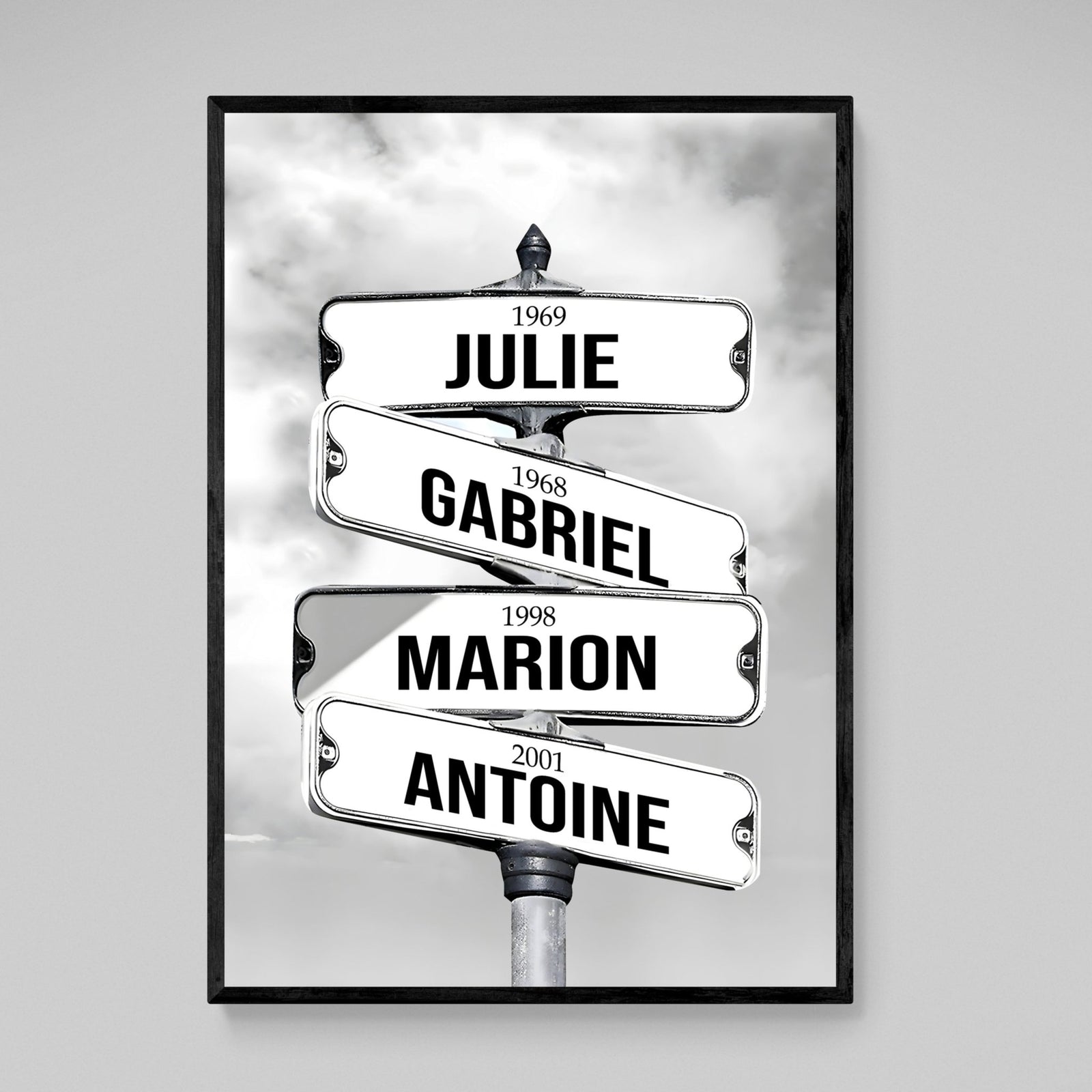 Tableau Personnalisé Famille Prénom - The Art Avenue