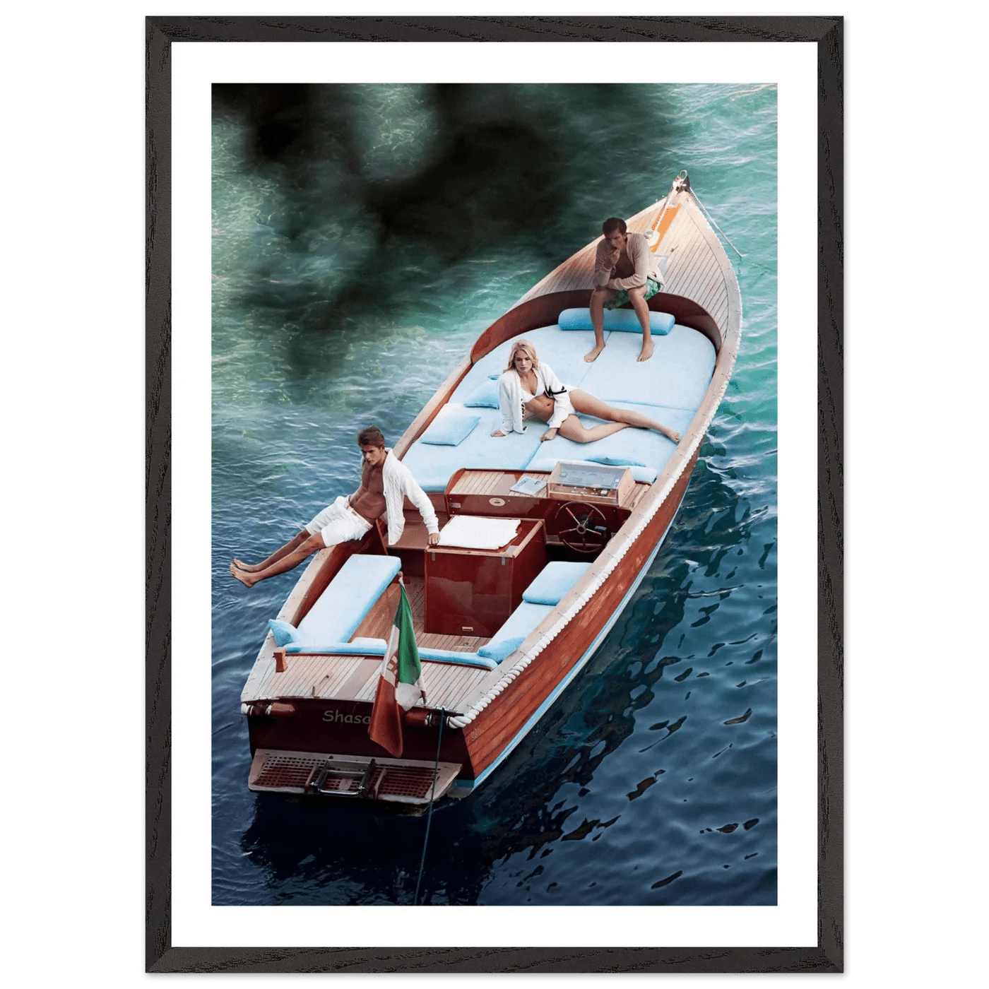 Tableau Photographie Bateau Vintage Lac de Come - The Art Avenue