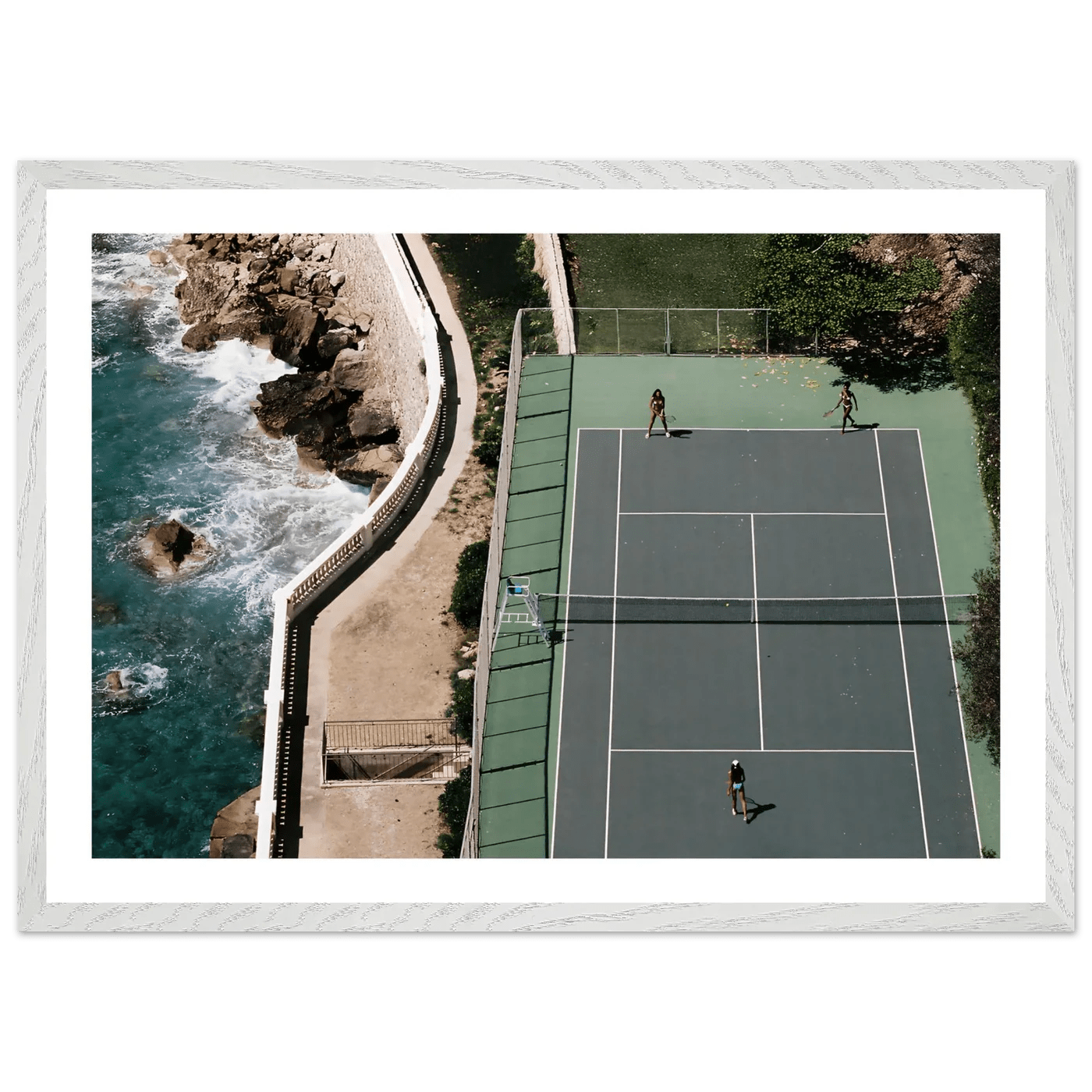 Tableau Photographie Court de Tennis et Océan - The Art Avenue