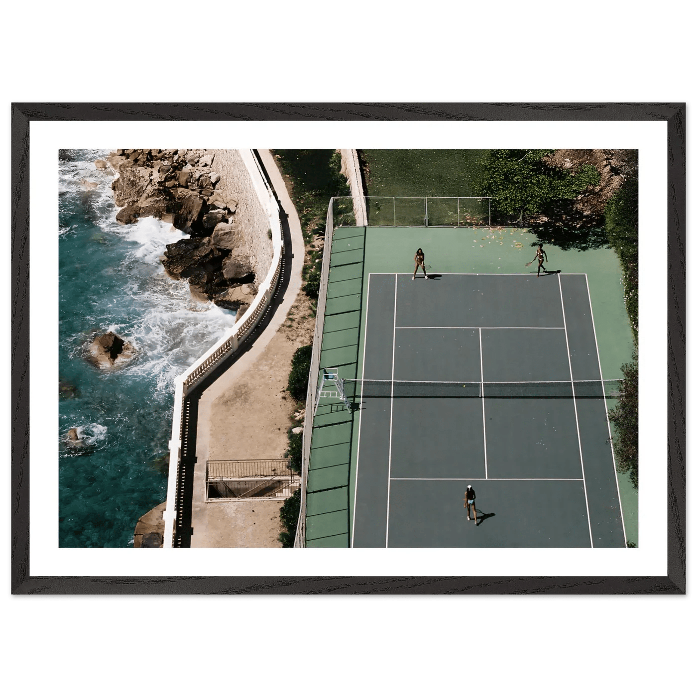 Tableau Photographie Court de Tennis et Océan - The Art Avenue