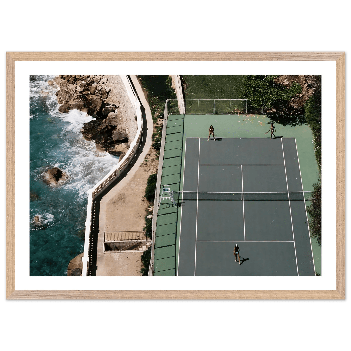 Tableau Photographie Court de Tennis et Océan - The Art Avenue