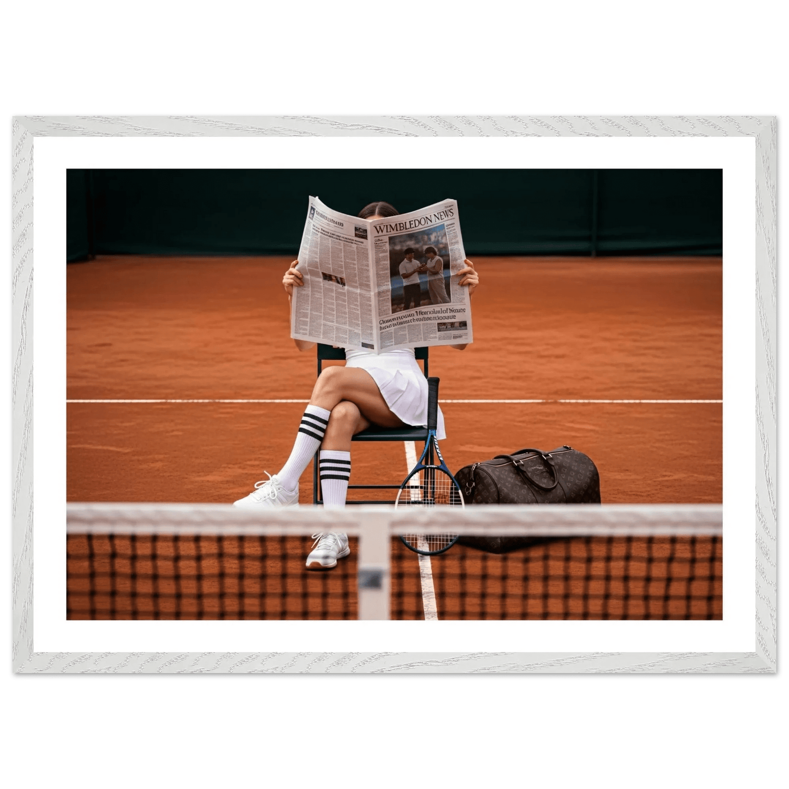 Tableau Photographie Élégance Tennis sur Terre Battue - The Art Avenue