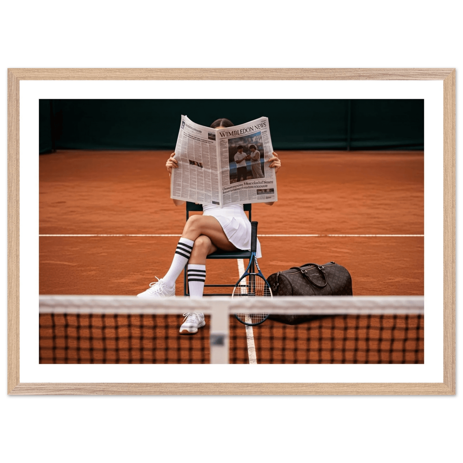 Tableau Photographie Élégance Tennis sur Terre Battue - The Art Avenue