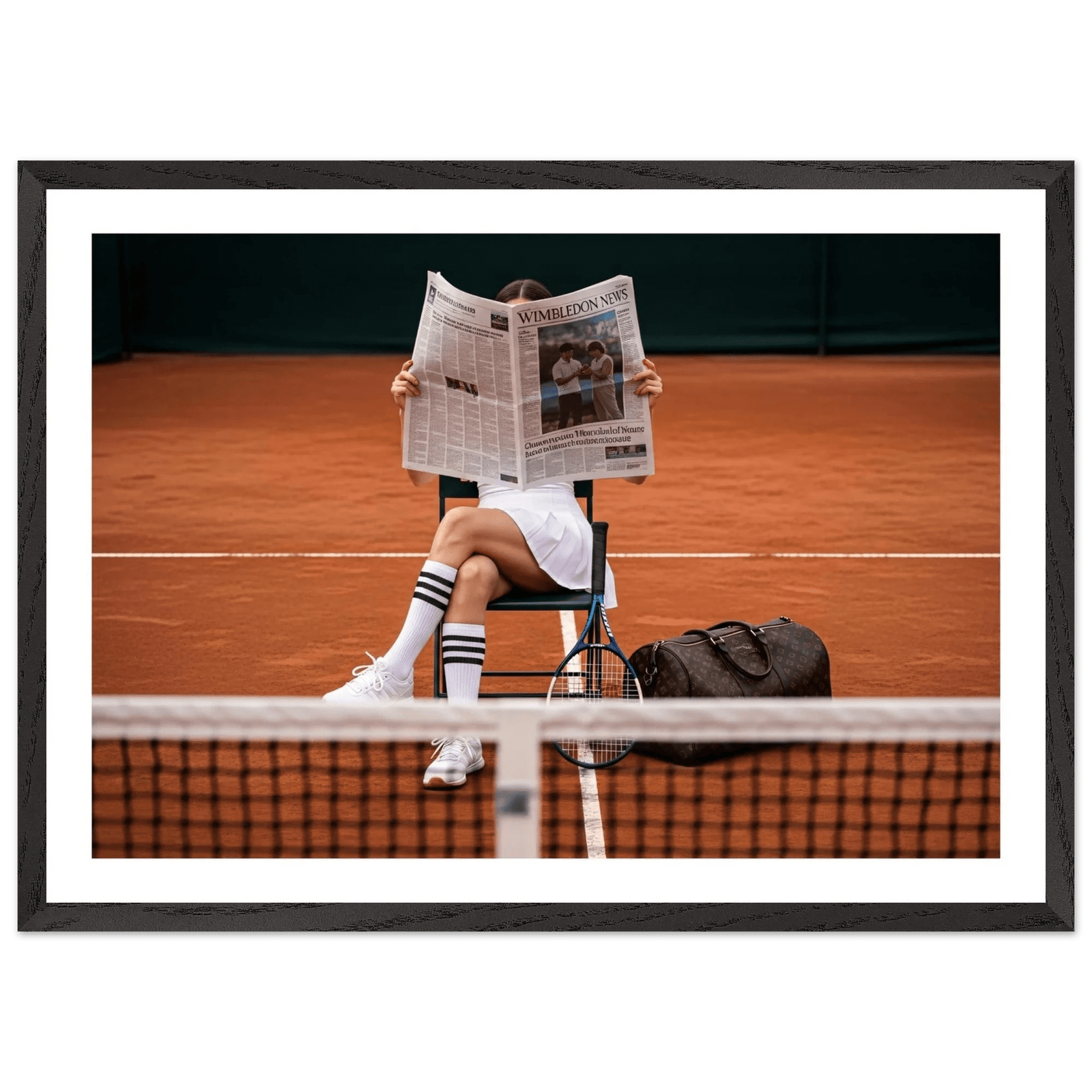 Tableau Photographie Élégance Tennis sur Terre Battue - The Art Avenue