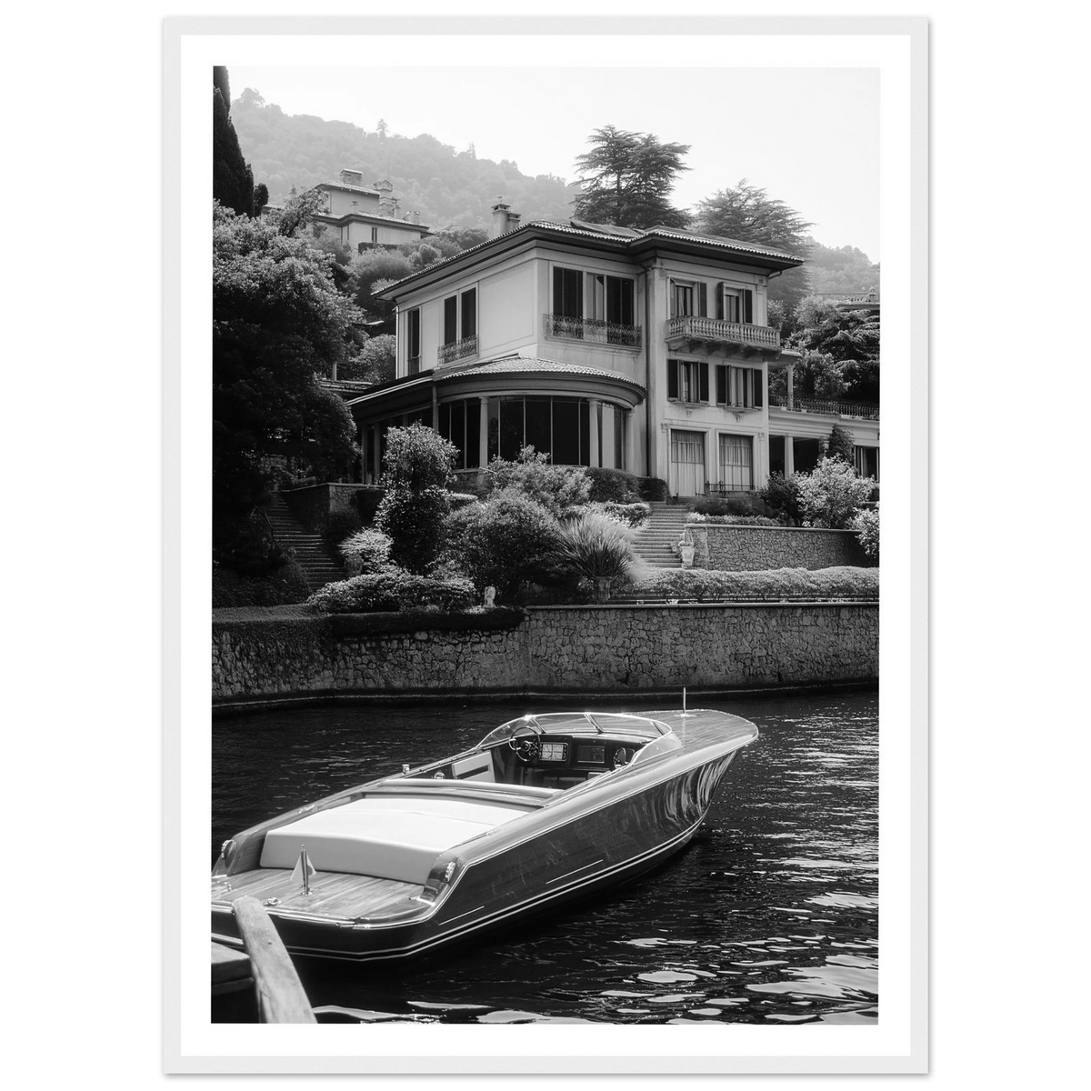 Tableau Photographie Lac De Côme Bateau - The Art Avenue
