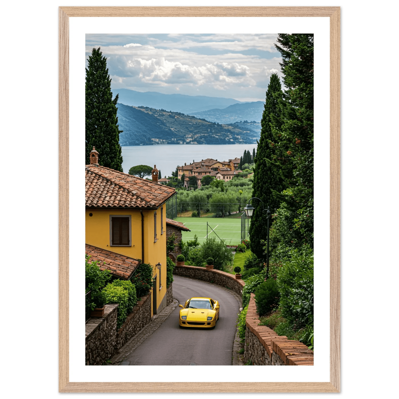 Tableau Photographie Route Italienne et Voiture de Luxe - The Art Avenue