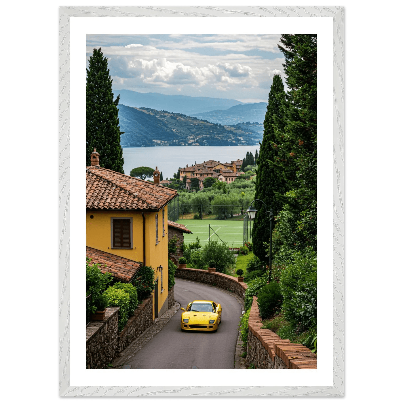 Tableau Photographie Route Italienne et Voiture de Luxe - The Art Avenue