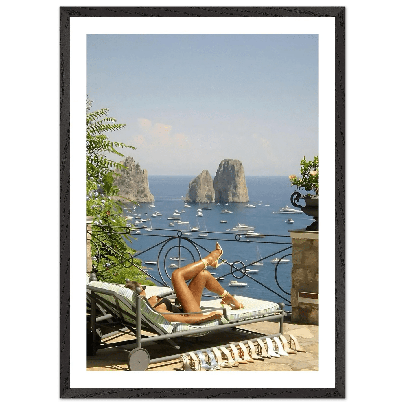 Tableau Photographie Terrasse Vue Mer Méditerranée - The Art Avenue