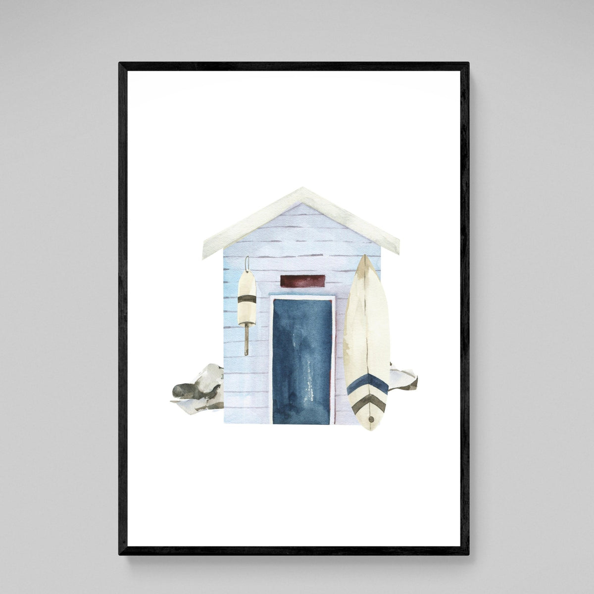 Tableau Plage Cabine - The Art Avenue
