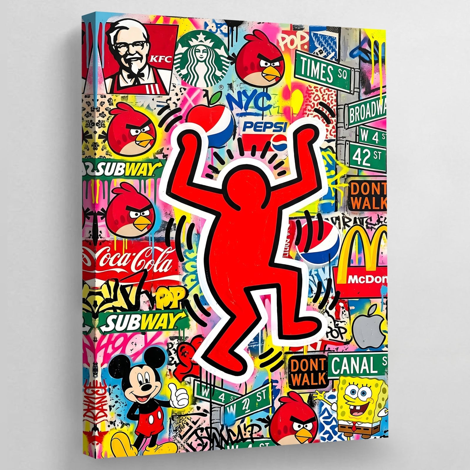 Tableau Pop Art Haring - The Art Avenue