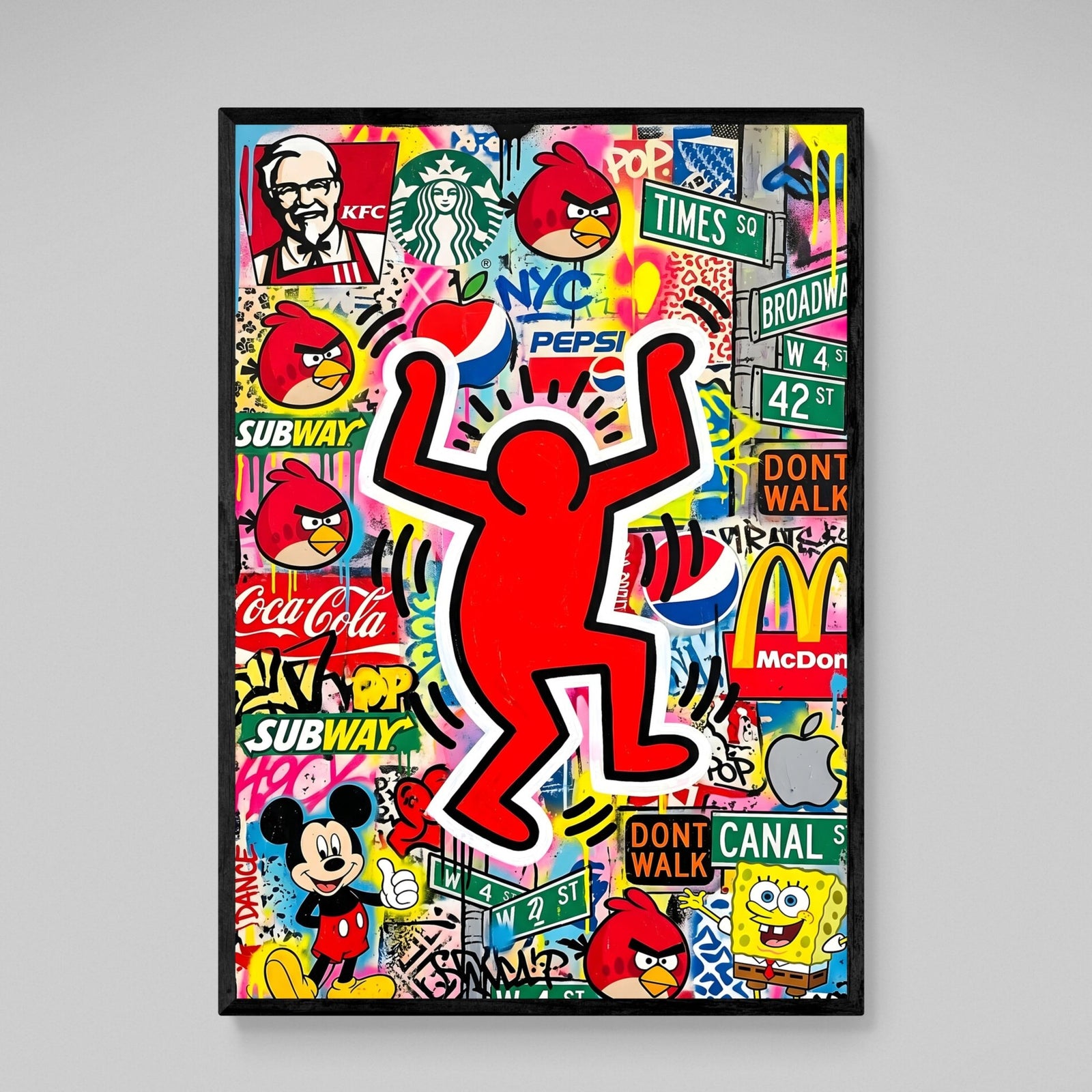 Tableau Pop Art Haring - The Art Avenue