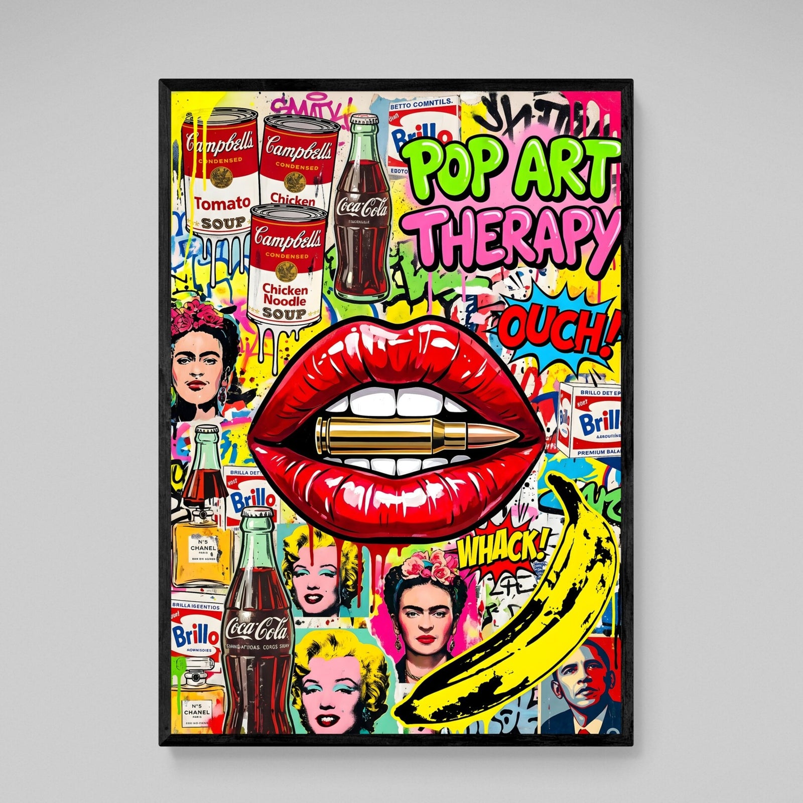 Tableau Pop Art Lèvres Glamour - The Art Avenue