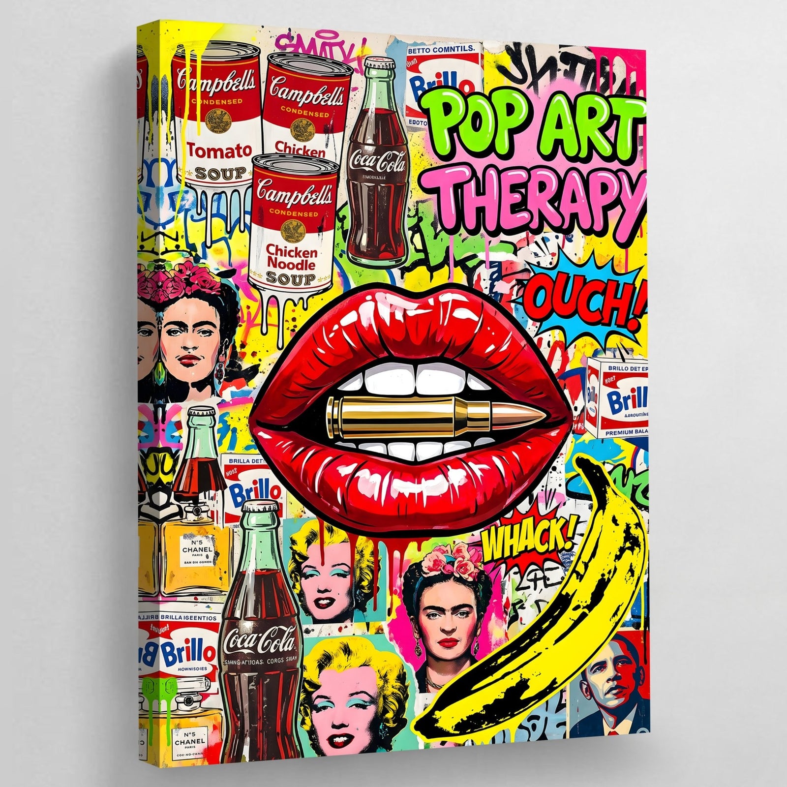 Tableau Pop Art Lèvres Glamour - The Art Avenue