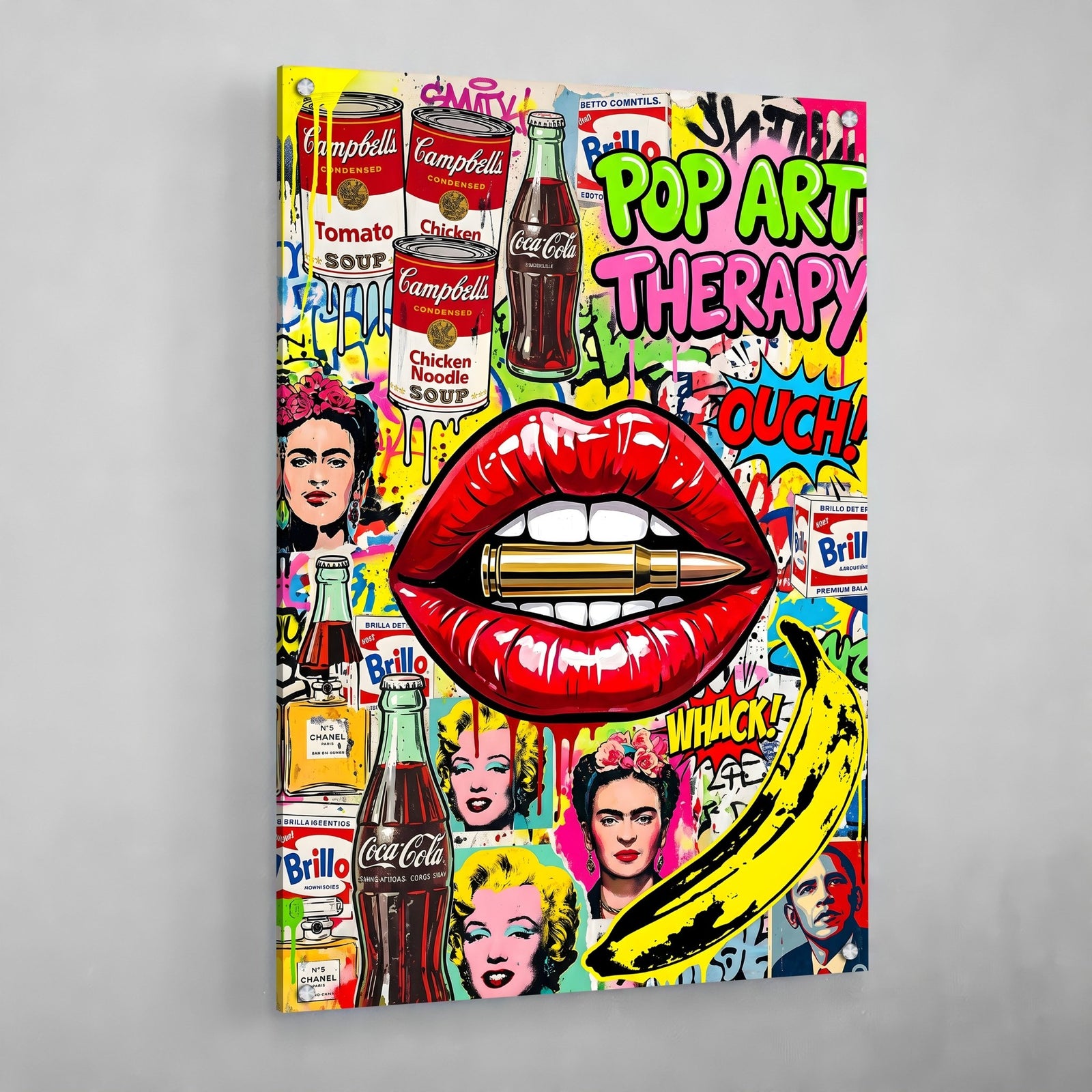 Tableau Pop Art Lèvres Glamour - The Art Avenue