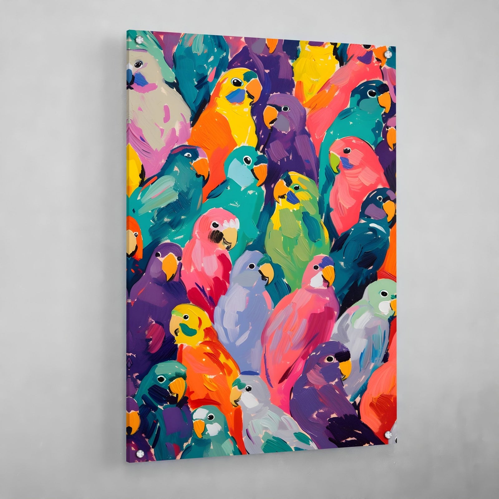 Tableau Pop Art Perruches - The Art Avenue