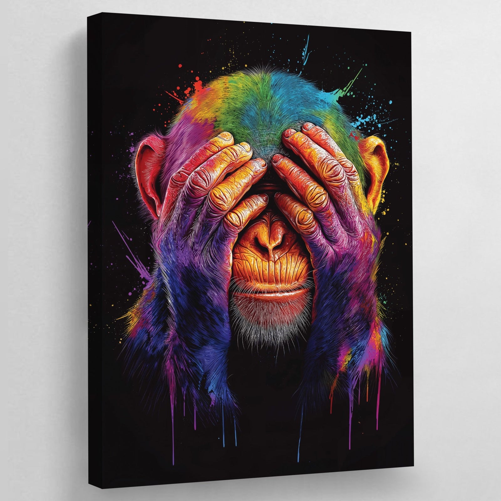 Tableau Pop Art Singe Coloré - The Art Avenue
