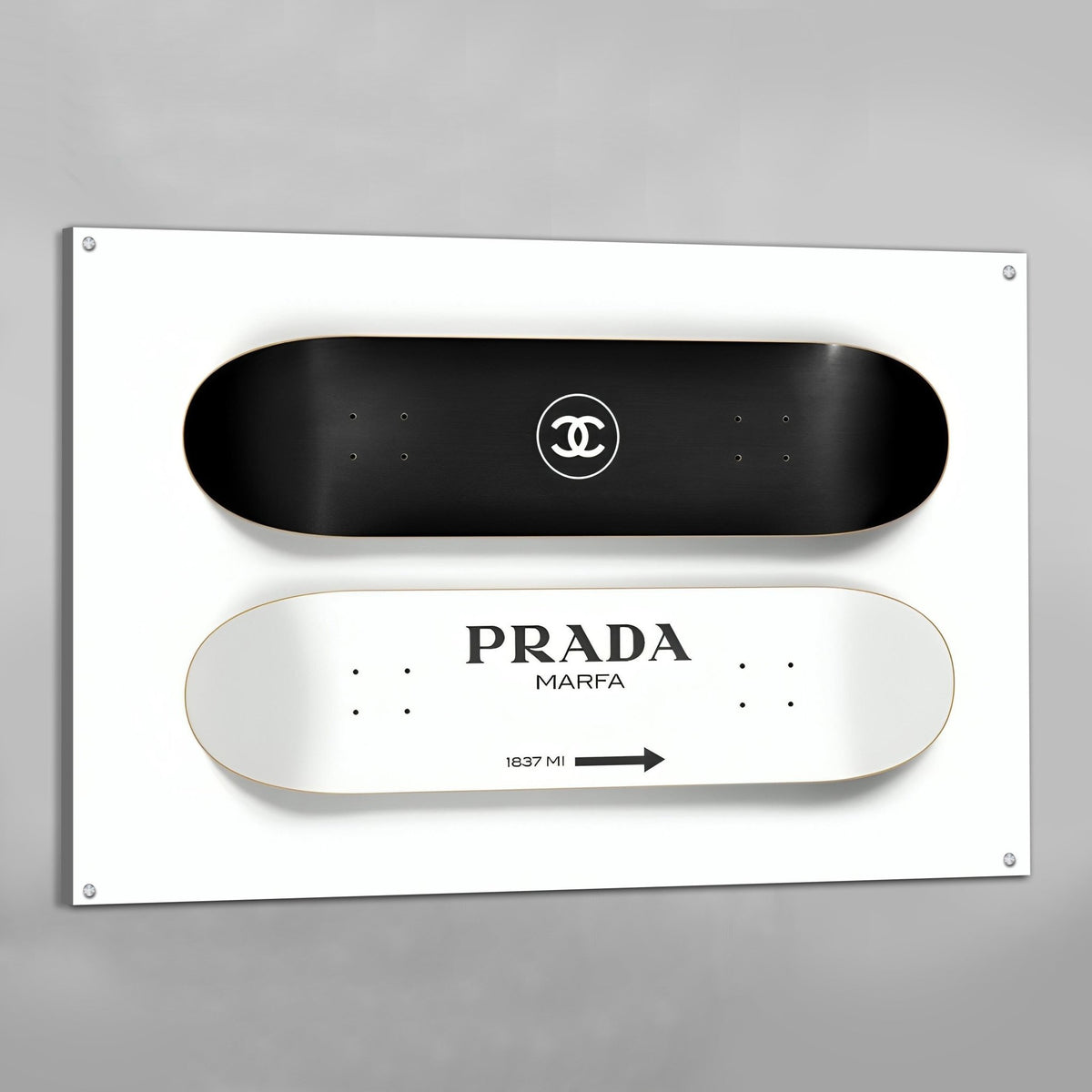Tableau Prada Chanel Skateboard - The Art Avenue