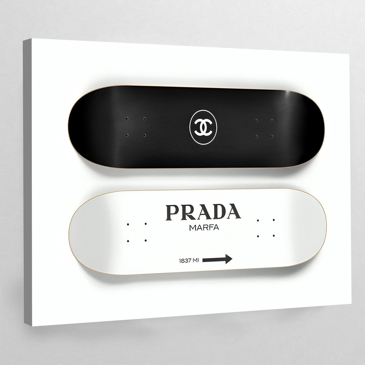 Tableau Prada Chanel Skateboard - The Art Avenue