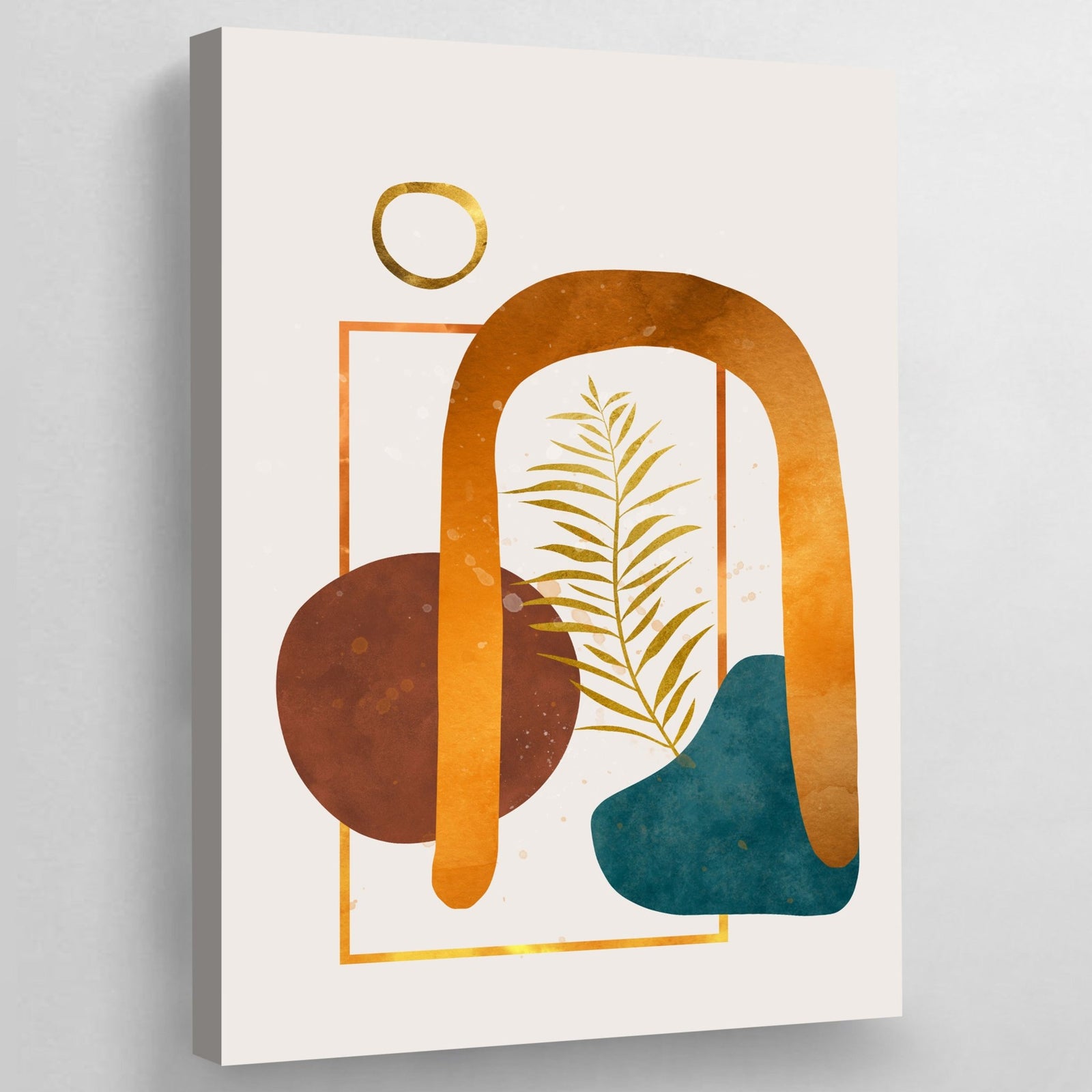 Tableau Scandinave Abstrait Terracotta Doré - The Art Avenue