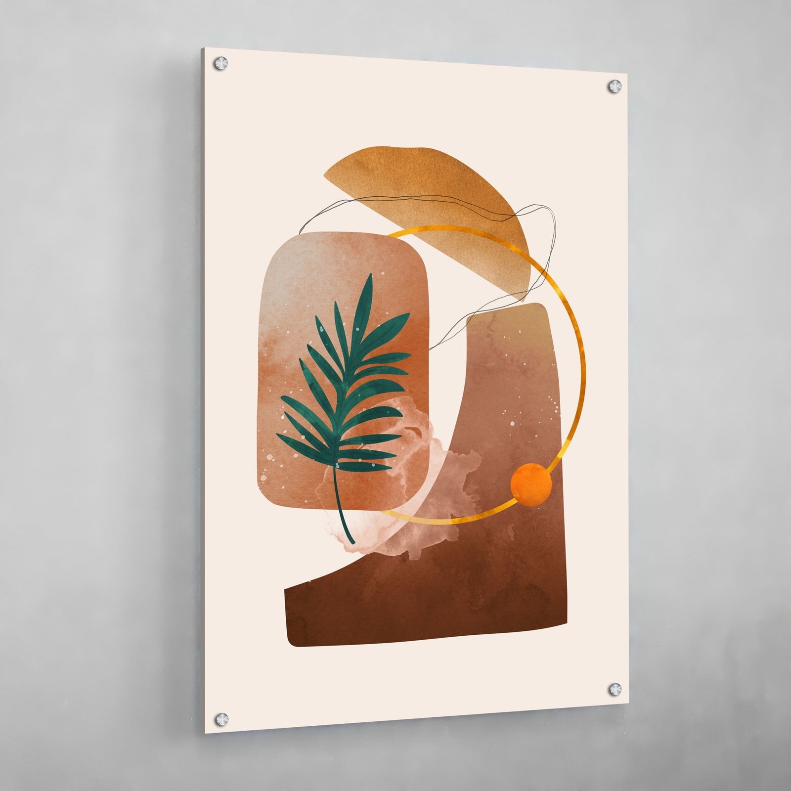 Tableau Scandinave Beige Terracotta Plante - The Art Avenue