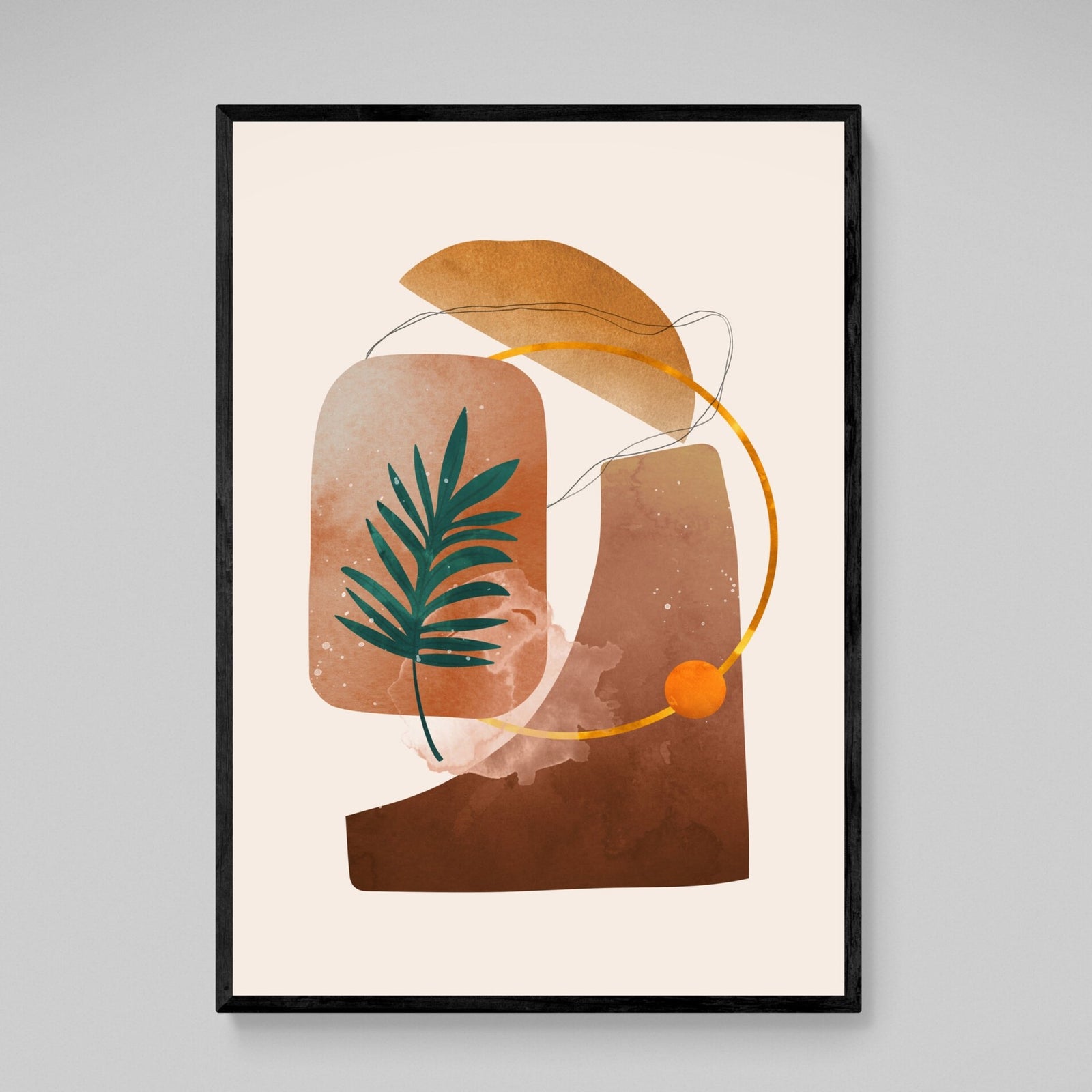 Tableau Scandinave Beige Terracotta Plante - The Art Avenue