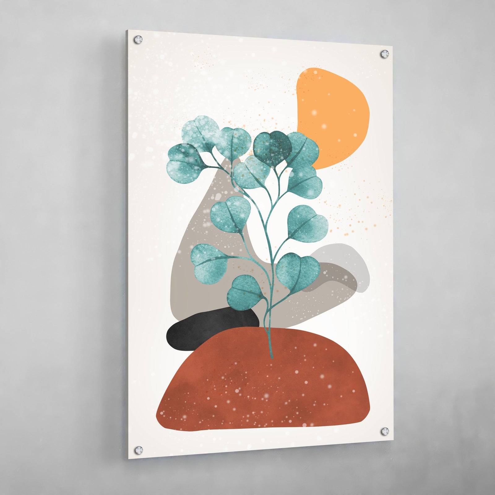 Tableau Scandinave Botanique Abstrait Terracotta - The Art Avenue