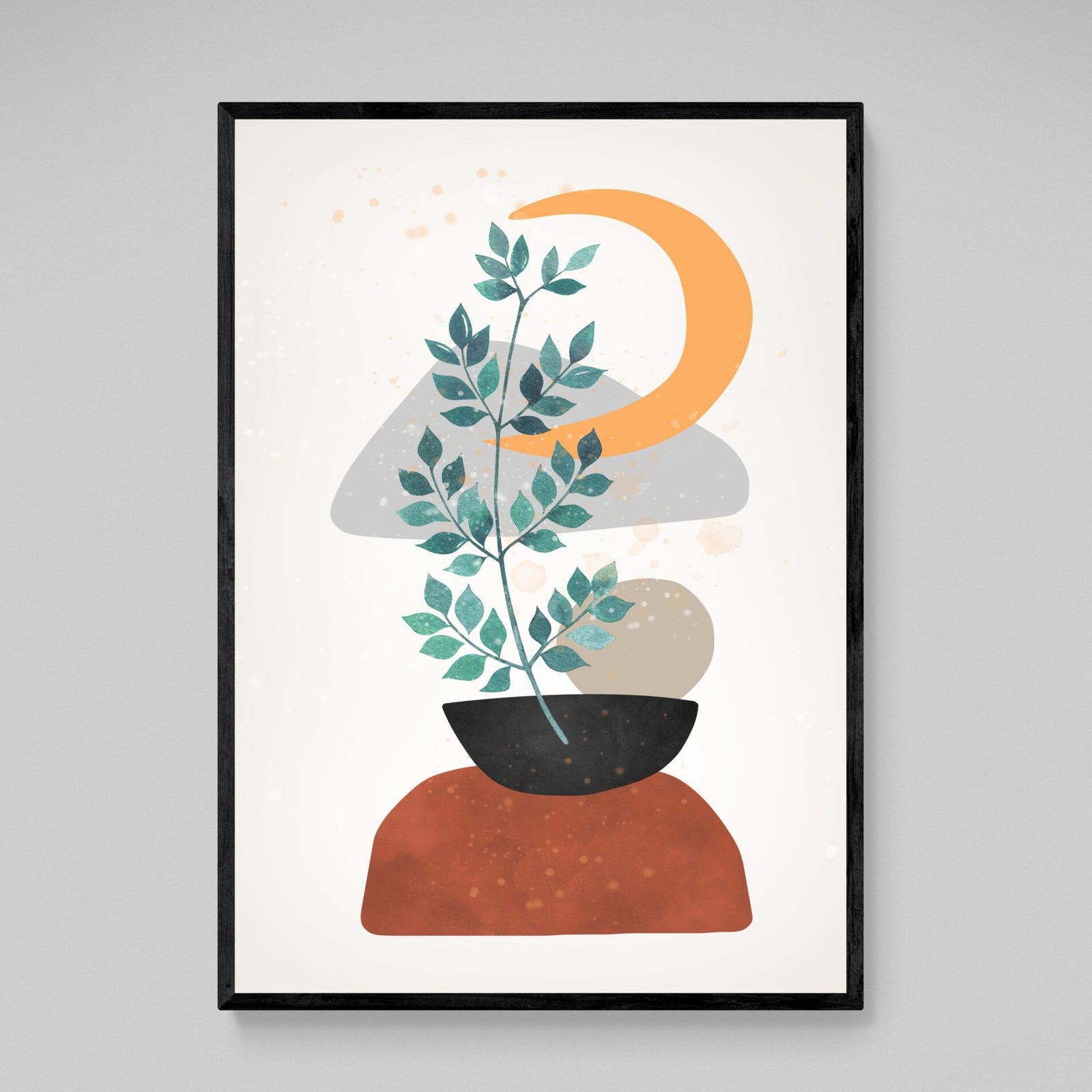 Tableau Scandinave Botanique Lune - The Art Avenue