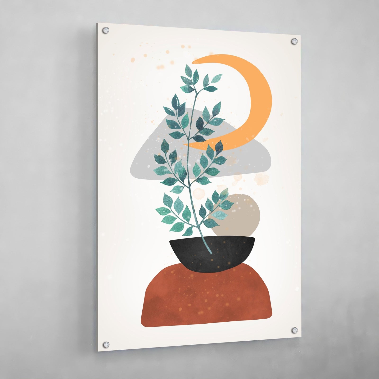 Tableau Scandinave Botanique Lune - The Art Avenue