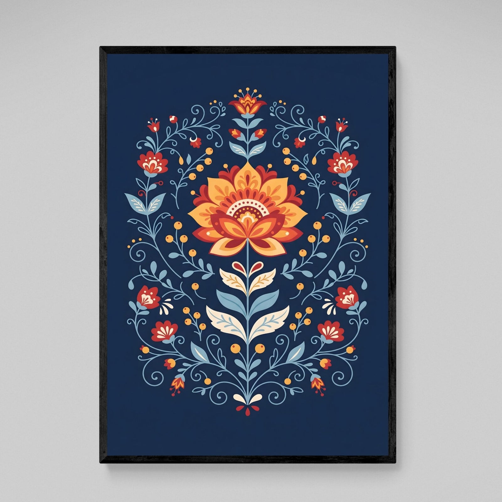 Tableau Scandinave Fleur Nordique - The Art Avenue
