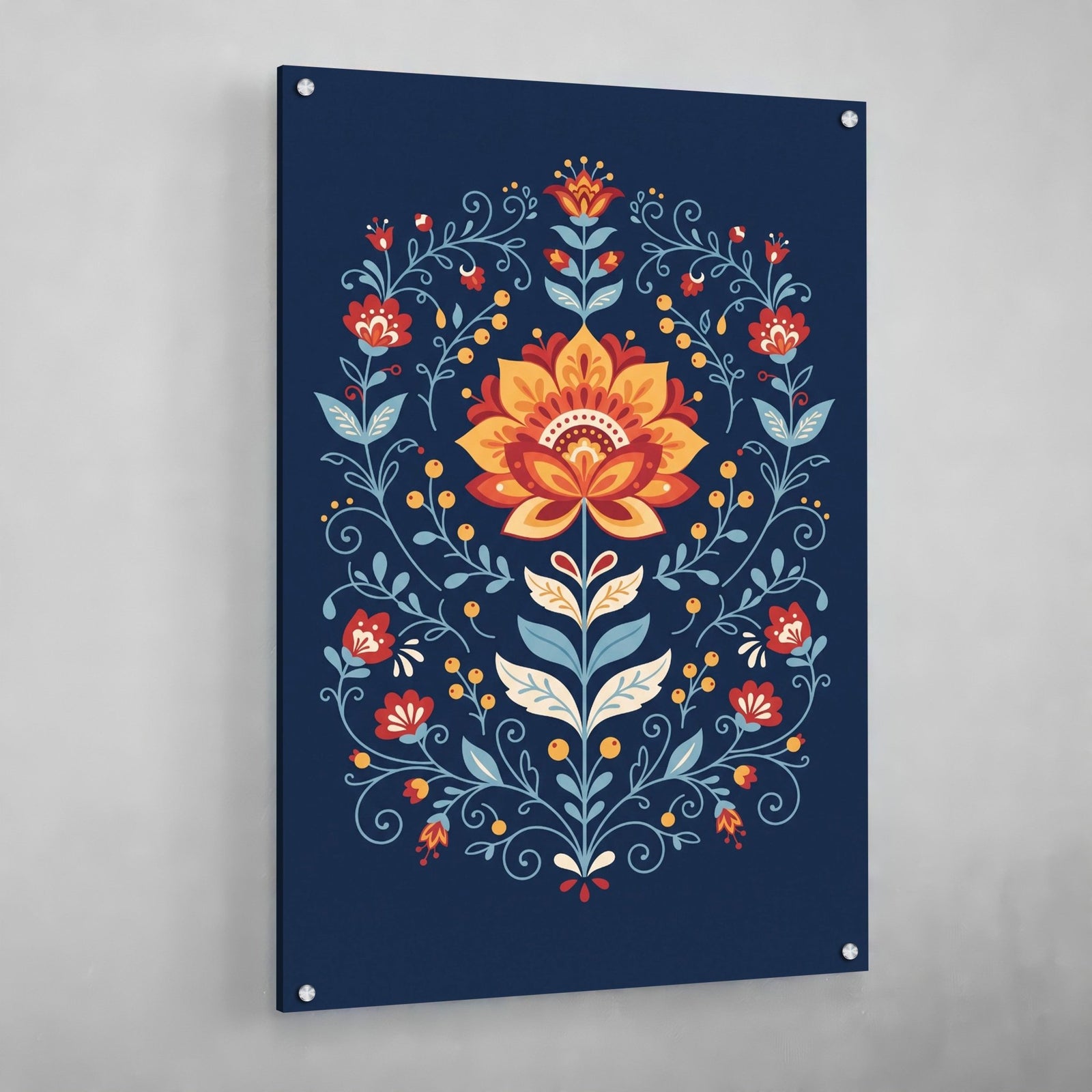 Tableau Scandinave Fleur Nordique - The Art Avenue