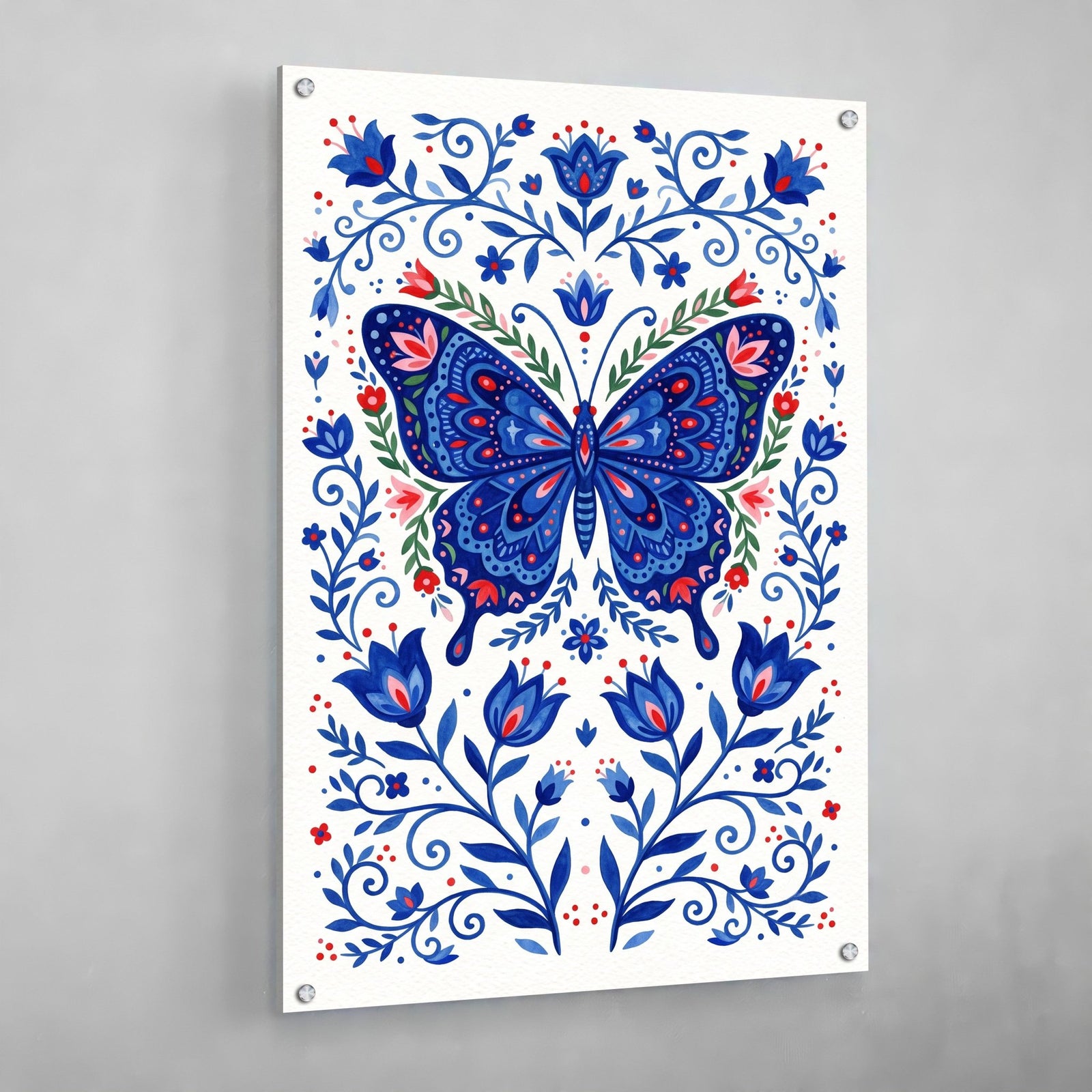 Tableau Scandinave Papillon Bleu - The Art Avenue